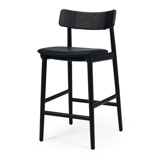 Niles High back Barstool - Black