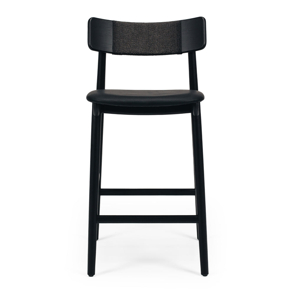 Niles High back Barstool - Black