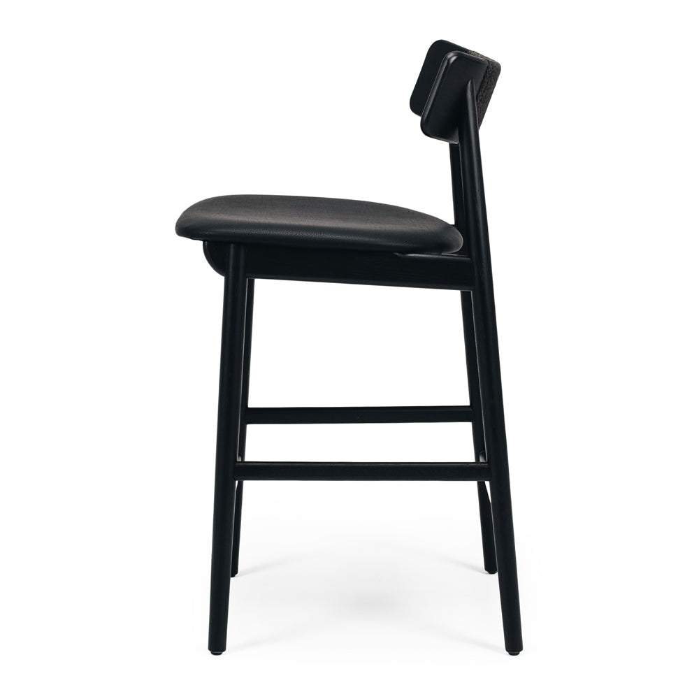 Niles High back Barstool - Black