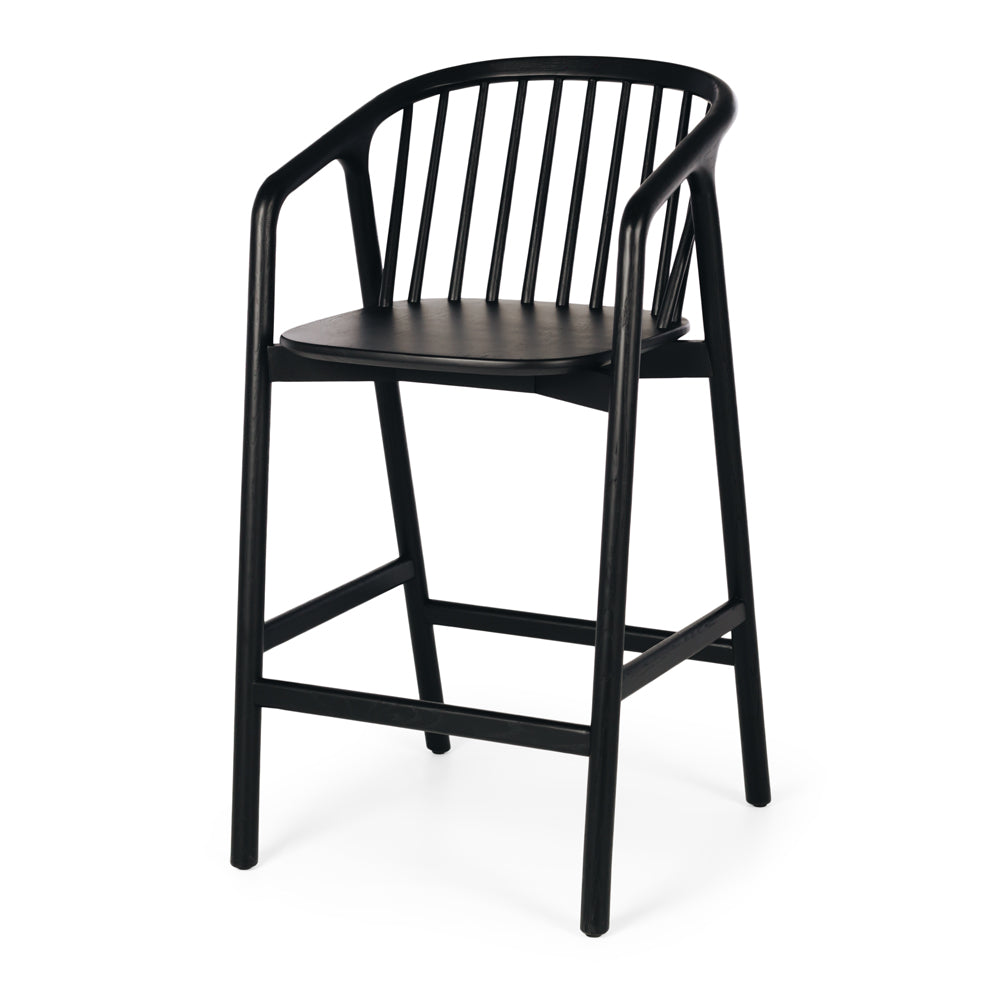 Nord Oak Bar Stool - Black