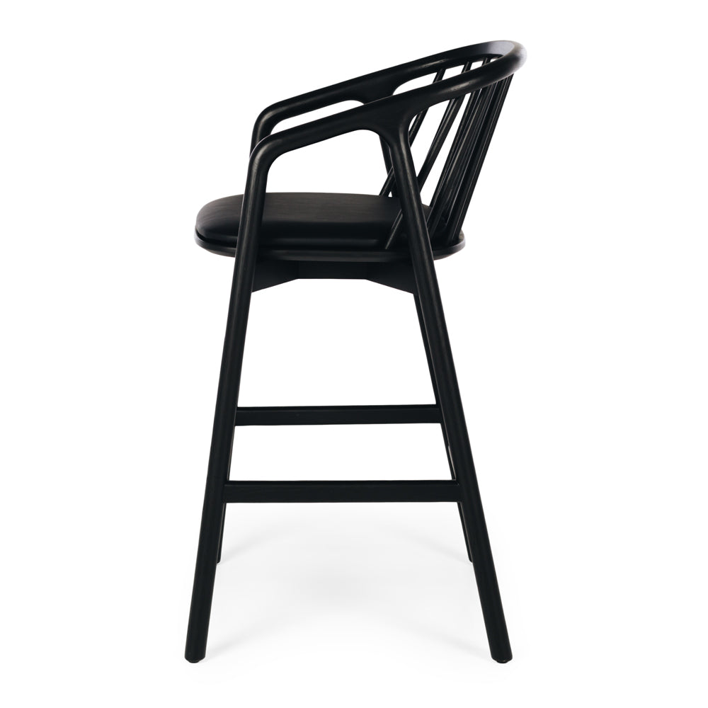 Nord Oak Bar Stool - Black