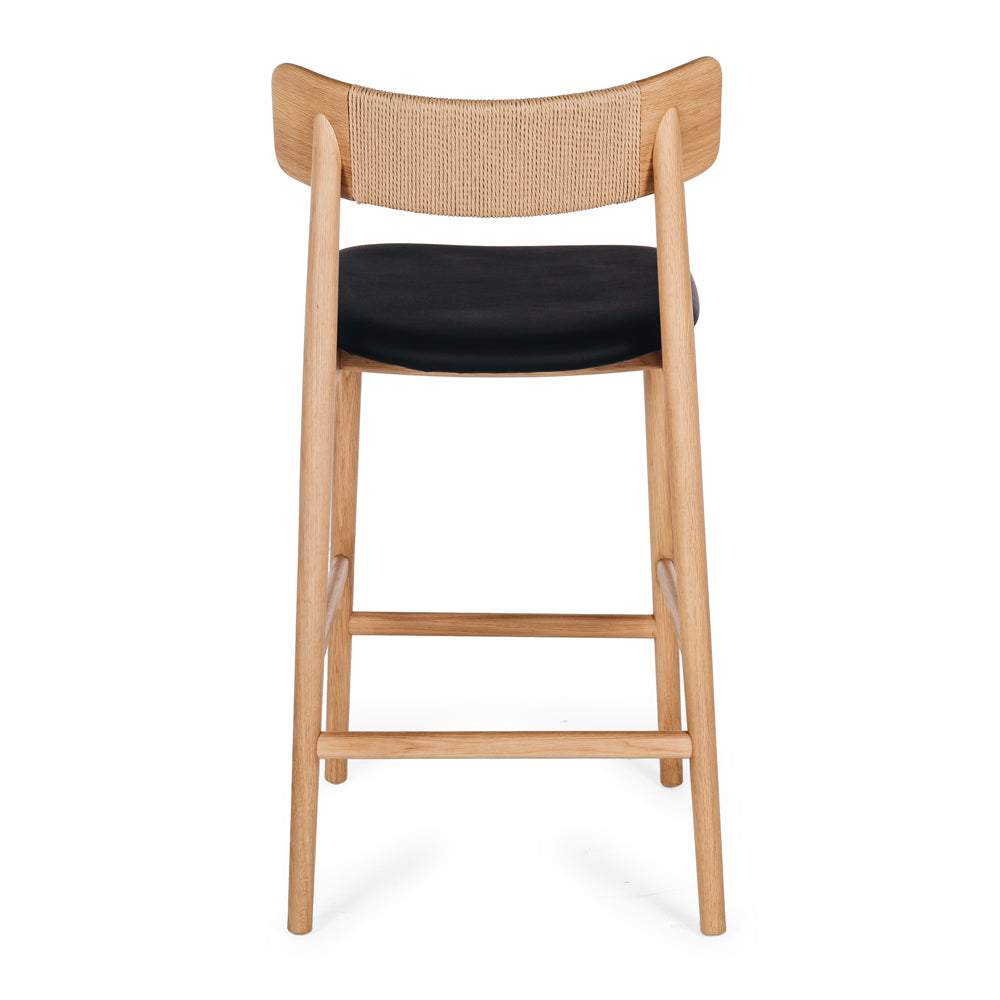 Niles High back Barstool - Natural