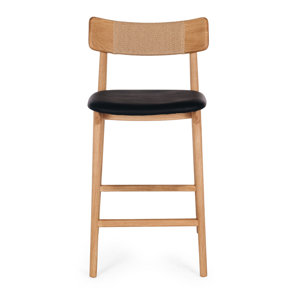 Niles High back Barstool - Natural