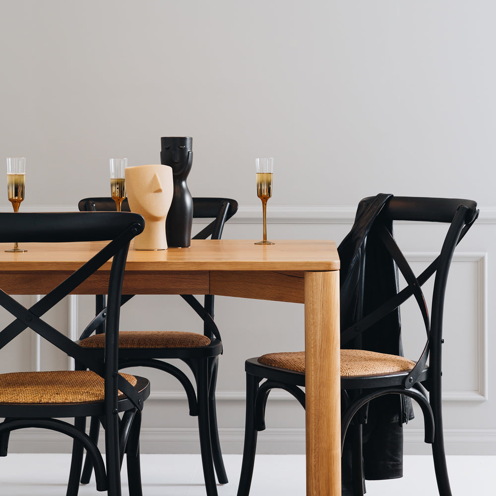 Cross Back Villa Dining Chair - Black