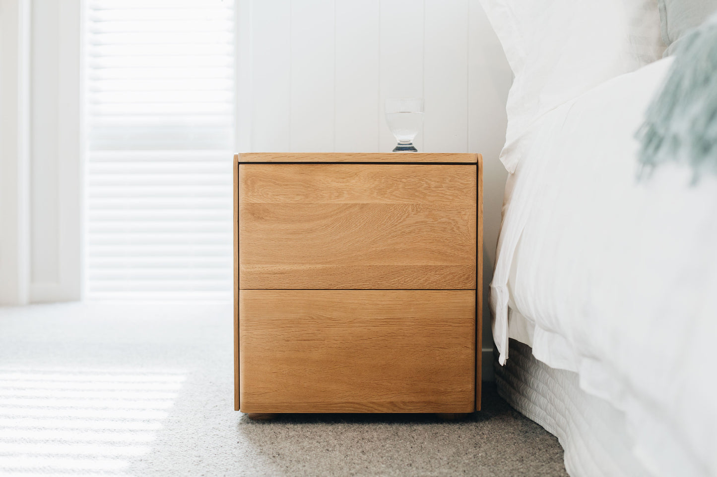 Cube Bedside - Oak Top