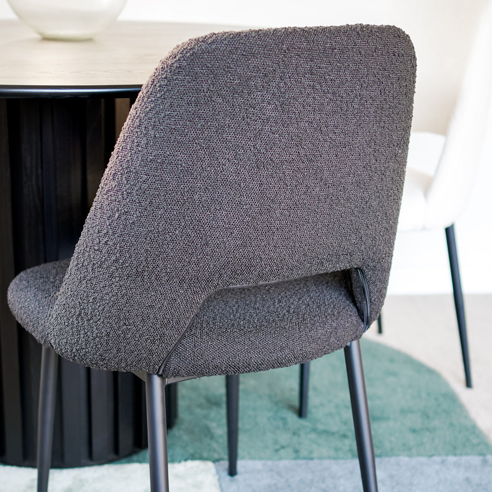 Cinderella Boucle Dining Chair - Anthracite